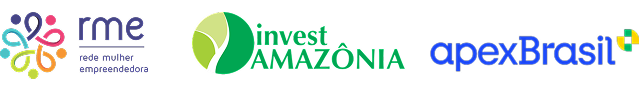 Logos RME, Invest Amazônia e Apex