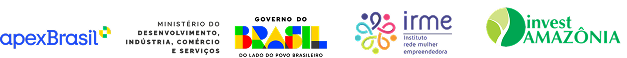 Logos RME, Invest Amazônia e Apex